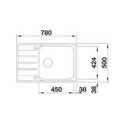 Zlewozmywak Blanco LEMIS XL 6 S-IF COMPACT stal szlachetna szczotkowana z korkiem aut. 525 110